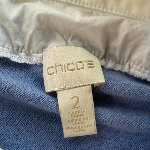 Chico's Blue Sparkle Sweater, Chico's Size 2 or Sz 12 or Large - Picture 5 of 8